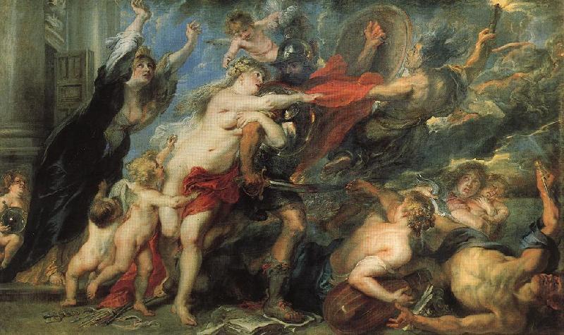 RUBENS, Pieter Pauwel The Consequences of War oil painting picture